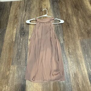 fab'rik Mauve Mock Neck Satin Blouse